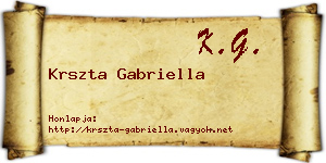 Krszta Gabriella névjegykártya